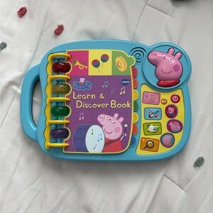 VTech Peppa Pig Interactive Learning Book - Blue and Yellow